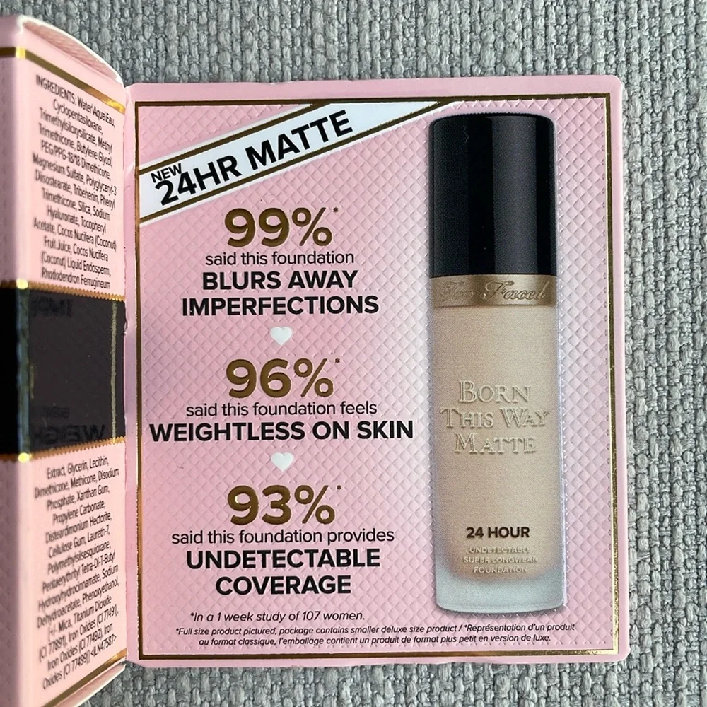 Too faced born this way matte foundation mini - Snow
